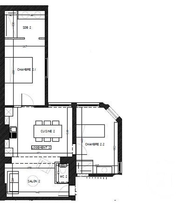 Appartement T3 à vendre - 3 pièces - 59.95 m2 - ROUBAIX - 59 - NORD-PAS-DE-CALAIS - Century 21 Grands Boulevards