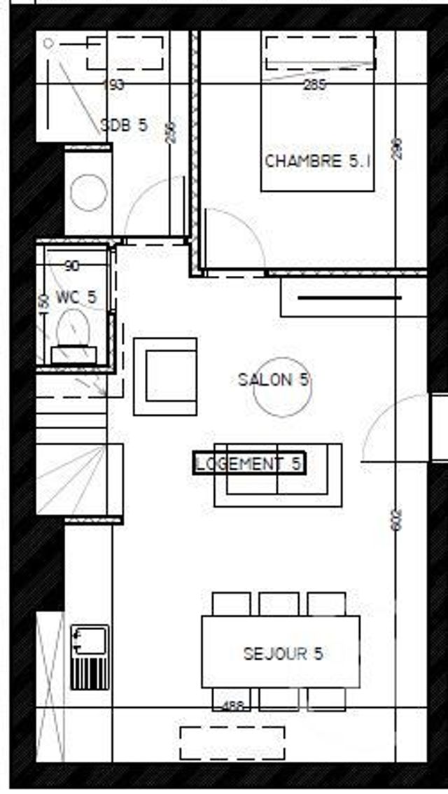 Appartement T3 à vendre - 3 pièces - 43.17 m2 - ROUBAIX - 59 - NORD-PAS-DE-CALAIS - Century 21 Grands Boulevards
