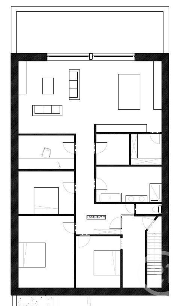 Appartement T5 à vendre - 5 pièces - 164.56 m2 - ROUBAIX - 59 - NORD-PAS-DE-CALAIS - Century 21 Grands Boulevards