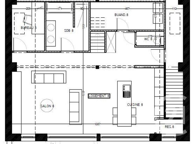 Appartement Loft à vendre - 3 pièces - 80.0 m2 - ROUBAIX - 59 - NORD-PAS-DE-CALAIS - Century 21 Grands Boulevards